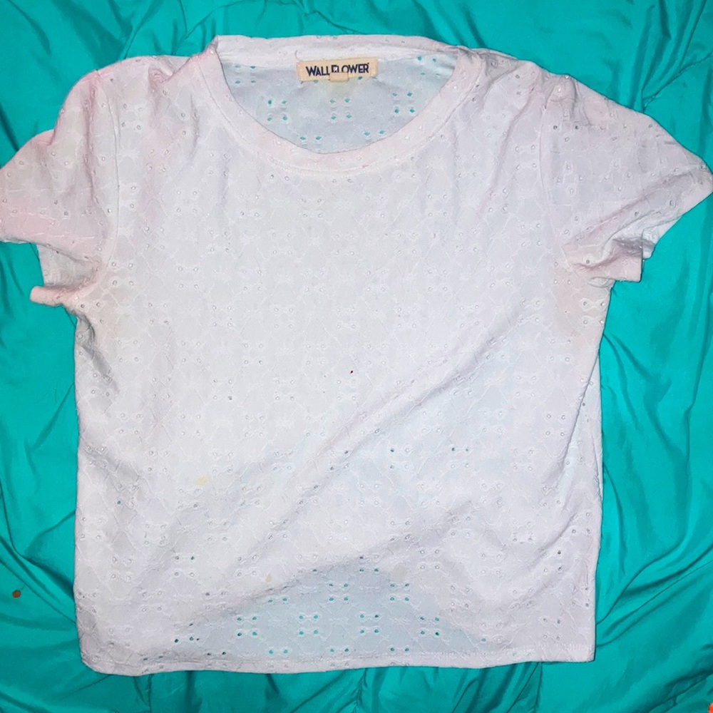 A very pretty, Lacey white, “Wallflower” shirt. Size M